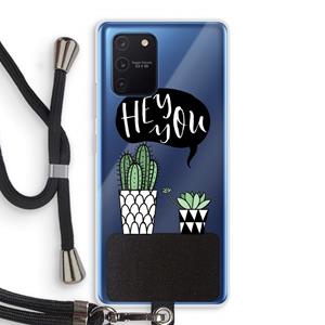 CaseCompany Hey you cactus: Samsung Galaxy Note 10 Lite Transparant Hoesje met koord
