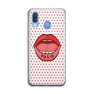 CaseCompany Yolo Denise: Samsung Galaxy A40 Transparant Hoesje