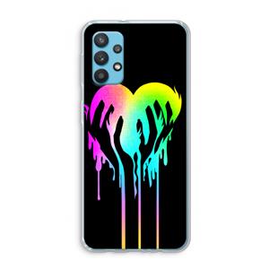CaseCompany Hold My Heart: Samsung Galaxy A32 4G Transparant Hoesje