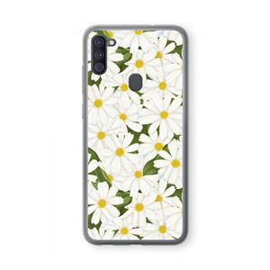 CaseCompany Summer Daisies: Samsung Galaxy A11 Transparant Hoesje