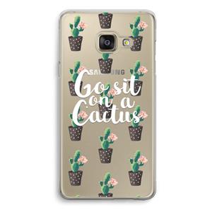 CaseCompany Cactus quote: Samsung A3 (2017) Transparant Hoesje
