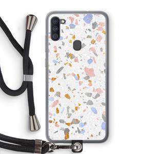 CaseCompany Terrazzo N°8: Samsung Galaxy A11 Transparant Hoesje met koord