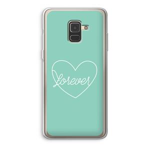 CaseCompany Forever heart pastel: Samsung Galaxy A8 (2018) Transparant Hoesje