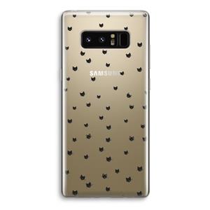 CaseCompany Kleine kattenkopjes: Samsung Galaxy Note 8 Transparant Hoesje