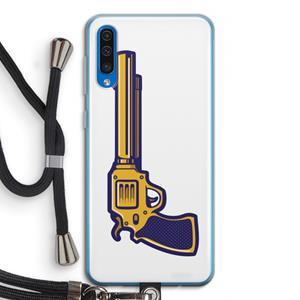 CaseCompany Pew Pew Pew: Samsung Galaxy A50 Transparant Hoesje met koord