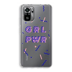 CaseCompany GRL PWR: Xiaomi Redmi Note 10S Transparant Hoesje