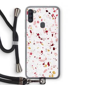 CaseCompany Terrazzo N°9: Samsung Galaxy A11 Transparant Hoesje met koord
