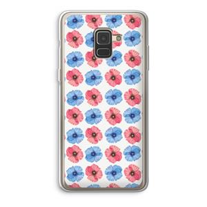CaseCompany Klaproosjes: Samsung Galaxy A8 (2018) Transparant Hoesje