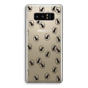 CaseCompany Miauw: Samsung Galaxy Note 8 Transparant Hoesje