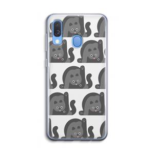 CaseCompany Cats: Samsung Galaxy A40 Transparant Hoesje