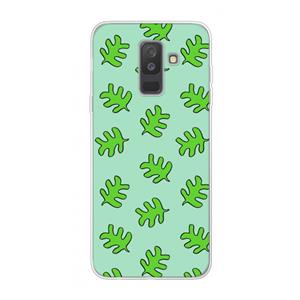 CaseCompany Groene blaadjes: Samsung Galaxy A6 Plus (2018) Transparant Hoesje