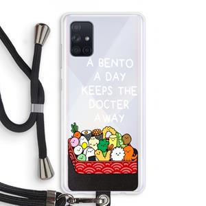 CaseCompany Bento a day: Samsung Galaxy A71 Transparant Hoesje met koord