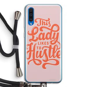 CaseCompany Hustle Lady: Samsung Galaxy A50 Transparant Hoesje met koord