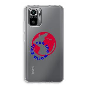 CaseCompany Run The World: Xiaomi Redmi Note 10S Transparant Hoesje
