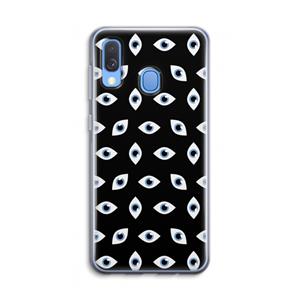 CaseCompany Eyes pattern: Samsung Galaxy A40 Transparant Hoesje