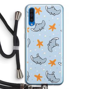 CaseCompany Manta: Samsung Galaxy A50 Transparant Hoesje met koord