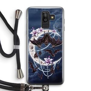 CaseCompany Vleermuizen Maan: Samsung Galaxy J8 (2018) Transparant Hoesje met koord