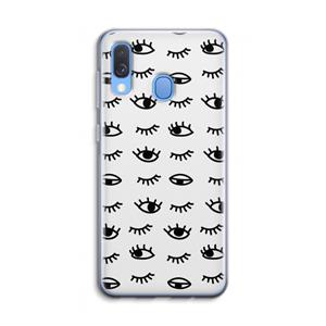 CaseCompany Eye pattern #2: Samsung Galaxy A40 Transparant Hoesje