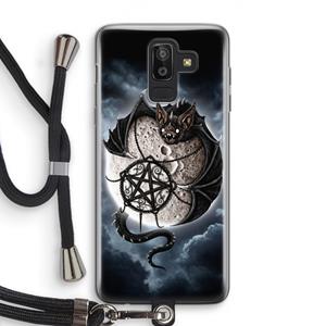 CaseCompany Volle maan: Samsung Galaxy J8 (2018) Transparant Hoesje met koord