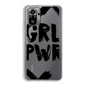 CaseCompany Girl Power #2: Xiaomi Redmi Note 10S Transparant Hoesje