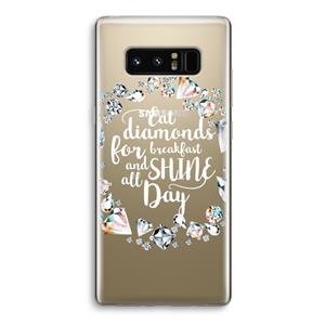 CaseCompany Diamonds: Samsung Galaxy Note 8 Transparant Hoesje