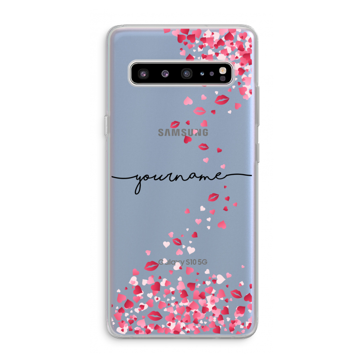 Hartjes en kusjes: Samsung Galaxy S10 5G Transparant Hoesje