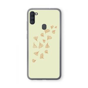 CaseCompany Falling Leaves: Samsung Galaxy A11 Transparant Hoesje