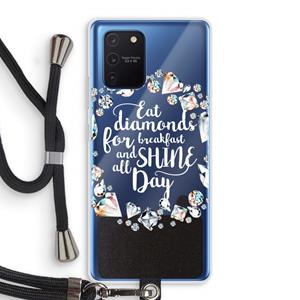 CaseCompany Diamonds: Samsung Galaxy Note 10 Lite Transparant Hoesje met koord