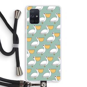 CaseCompany Pelican: Samsung Galaxy A71 Transparant Hoesje met koord