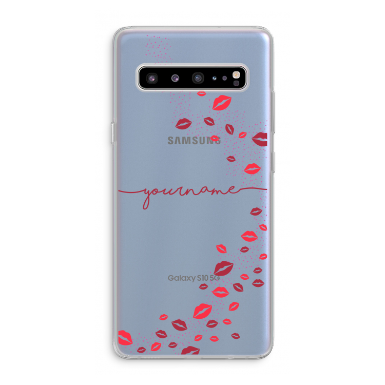 CaseCompany Kusjes: Samsung Galaxy S10 5G Transparant Hoesje