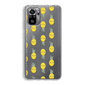 CaseCompany Ananas: Xiaomi Redmi Note 10S Transparant Hoesje
