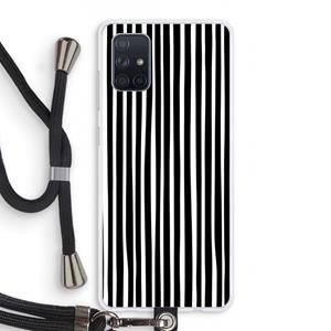 CaseCompany Stripes: Samsung Galaxy A71 Transparant Hoesje met koord