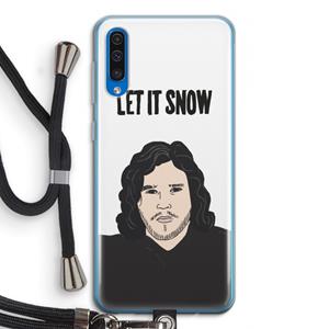 CaseCompany Let It Snow: Samsung Galaxy A50 Transparant Hoesje met koord