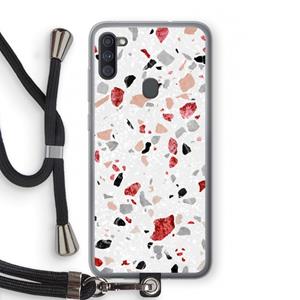 CaseCompany Terrazzo N°12: Samsung Galaxy A11 Transparant Hoesje met koord
