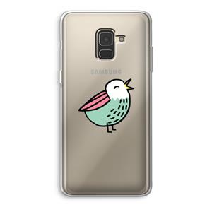 CaseCompany Birdy: Samsung Galaxy A8 (2018) Transparant Hoesje