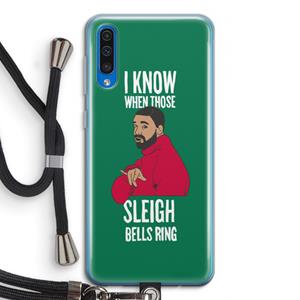 CaseCompany Sleigh Bells Ring: Samsung Galaxy A50 Transparant Hoesje met koord