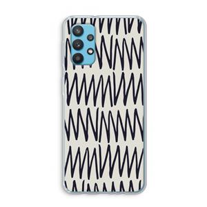 CaseCompany Marrakech Zigzag: Samsung Galaxy A32 4G Transparant Hoesje