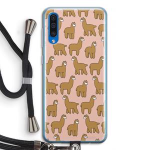 CaseCompany Alpacas: Samsung Galaxy A50 Transparant Hoesje met koord