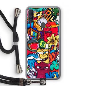 CaseCompany No Rules: Samsung Galaxy A11 Transparant Hoesje met koord
