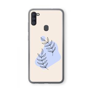 CaseCompany Leaf me if you can: Samsung Galaxy A11 Transparant Hoesje