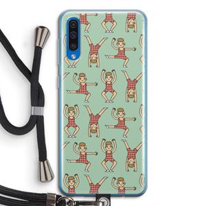 CaseCompany Gymboys: Samsung Galaxy A50 Transparant Hoesje met koord