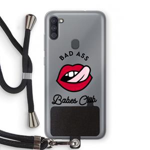 CaseCompany Badass Babes Club: Samsung Galaxy A11 Transparant Hoesje met koord