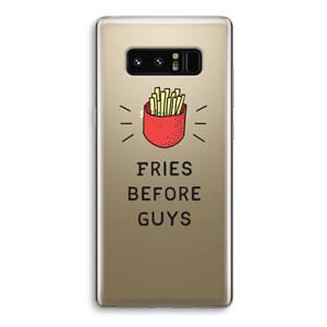 CaseCompany Fries before guys: Samsung Galaxy Note 8 Transparant Hoesje