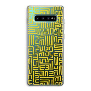 CaseCompany Majorelle Blue Print: Samsung Galaxy S10 Plus Transparant Hoesje