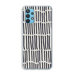 CaseCompany Moroccan stripes: Samsung Galaxy A32 4G Transparant Hoesje