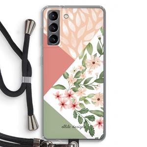 CaseCompany Sweet heaven geometrics: Samsung Galaxy S21 Transparant Hoesje met koord