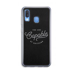 CaseCompany Capable: Samsung Galaxy A40 Transparant Hoesje