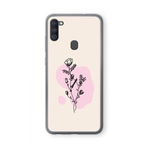 CaseCompany Roses are red: Samsung Galaxy A11 Transparant Hoesje