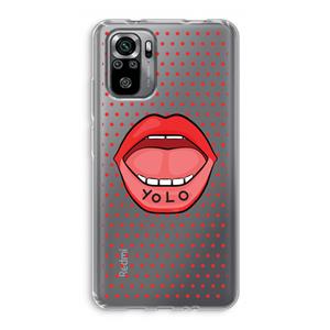 CaseCompany Yolo Denise: Xiaomi Redmi Note 10S Transparant Hoesje