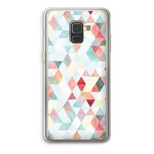 CaseCompany Gekleurde driehoekjes pastel: Samsung Galaxy A8 (2018) Transparant Hoesje